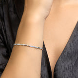 Damesarmband van 925 Zilver, Valkenoog schakel 3.5mm - Lengte 19cm