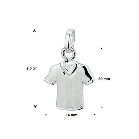 Hanger Voetbalshirt Poli/Mat Zilver Wit