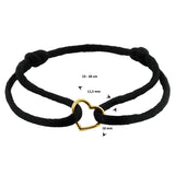 Damesarmband met 14 Karaat Geelgouden Hart - Lengte 13+13cm