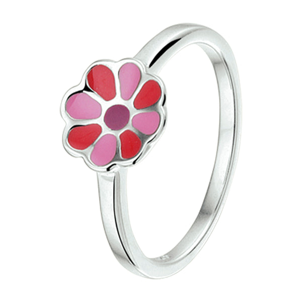 Ring Bloem Zilver Gerhodineerd