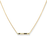 Geelgouden collier lengte 41cm+4 - Brown Diamond, Rookkwarts, Peridot - 14Krt. Goud