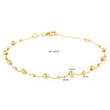 Armband Bolletjes 0,8 Mm 16,5   18,5 Cm Goud (Geelgoud)