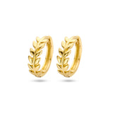 14 Karaat Geelgouden Klapoorringen Veer - Diameter 12.5mm en Breedte 4mm