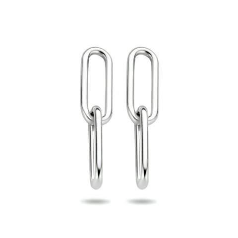 Oorhangers Paperclip Zilver Gerhodineerd