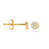 Oorknoppen met Zirkonia van 14 Karaat Geelgoud - Diameter 3.5mm