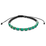 Herenkralenarmband 5mm met Gerhodineerd Zilver, Agaat - Lengte 19+11cm