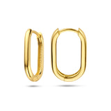 Paperclip klapoorringen van 14 Karaat Geelgoud - Formaat 2.5 x 18.5 mm
