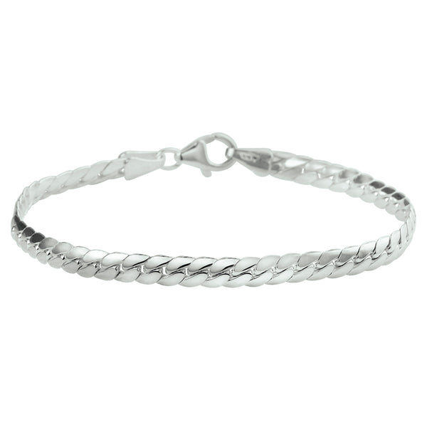 Damesarmband 4.5mm van 925 Zilver, Visgraat Schakel (Bol) - Lengte 18cm