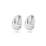 Klapoorringen van Gerhodineerd Zilver met Bolle Buis - Formaat 4.5x10mm
