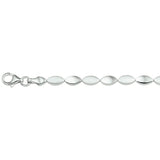 Damesarmband 4.6mm van Gerhodineerd Zilver, Fantasieschakel - Lengte 19cm