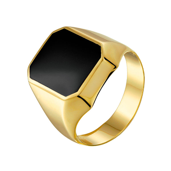 Zegelring Onyx 3.75ct Goud (Geelgoud)