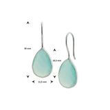 Franse Haak Oorhangers met Chalcedoon 5.25ct (2x 2.625ct) van 925 Zilver - Formaat 11.5x30mm