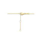 Geelgouden collier 41cm+3 - Zoetwater Parel 4.5 mm met Gouden Rondje - 14Krt. Goud
