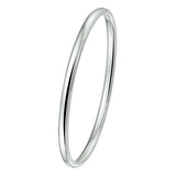 Kinderarmband, Bangle van 925 Zilver, Ovale buis met dopsluiting- Formaat 4x60mm