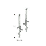 925 Zilveren kinderoorhangers Paardjes - Formaat 8 x 30 mm