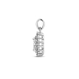Hanger van Gerhodineerd Zilver met Zirkonia - Formaat 8x16mm