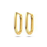 Paperclip klapoorringen van 14 Karaat Geelgoud - Formaat 2.5 x 18.5 mm