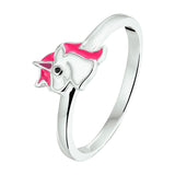 Ring Eenhoorn Zilver Gerhodineerd