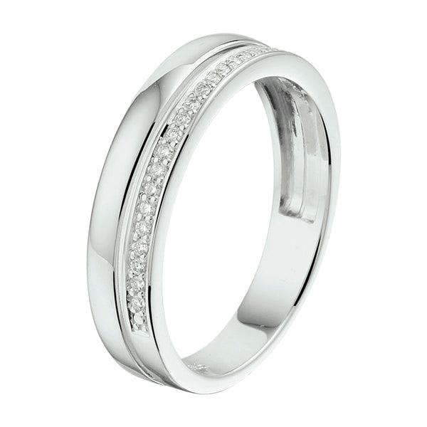 Ring Diamant 0.09ct H Si Goud (Witgoud)