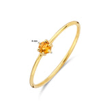 Ring Met Geboortesteen November Citrien 0.12ct Goud (Geelgoud)