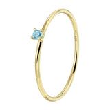 Aanschuifring Blauw Zirkonia Goud (Geelgoud)