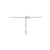 Damescollier van Gerhodineerd Zilver, Figaroschakel 1.6mm met Infinity hanger, Zirkonia - Lengte 41+4cm