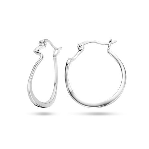 Gerhodineerd Zilveren Oorringen 5 mm - Diameter 20 mm