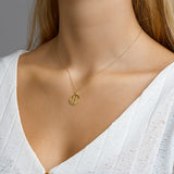 Hanger Sterrenbeeld Tweeling Gediamanteerd Goud (Geelgoud)