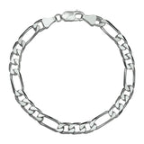 Herenarmband 6mm van 925 Zilver, Figaro schakel - Lengte 21cm