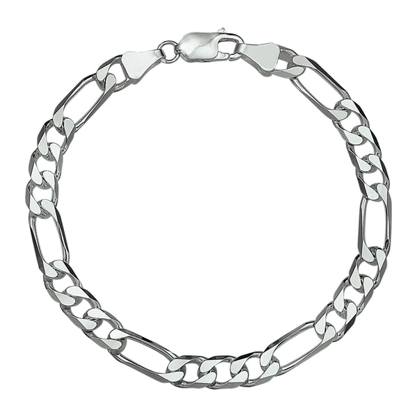 Herenarmband 6mm van 925 Zilver, Figaro schakel - Lengte 21cm