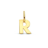 Letter R - Hanger van 14 Karaat Geelgoud - 5 x 6 mm