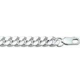 Herenarmband 8mm van 925 Zilver, Gourmet 6 Zijdes Geslepen - Lengte 21cm