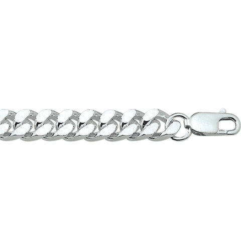 Herenarmband 8mm van 925 Zilver, Gourmet 6 Zijdes Geslepen - Lengte 21cm