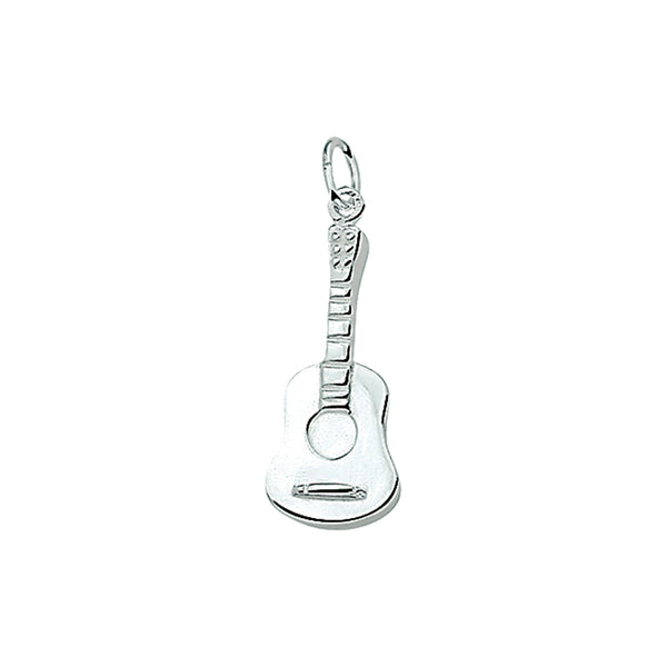 Hanger Gitaar 10 x 25 mm van 925 Zilver