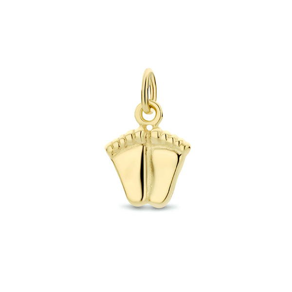 Hanger Voetjes 11 x 13.5 mm van 14 Karaat Geelgoud