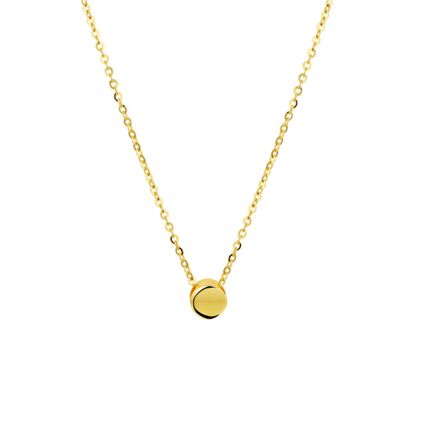 Geelgouden collier lengte 41cm+4 - Element Rond - Anker 1,1 mm -14Krt. Goud