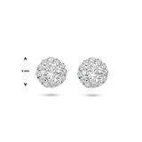 Oorknoppen Made Diamond 0.66ct (2x 0.33ct) H Si Halo Goud (Witgoud Met Palladium)