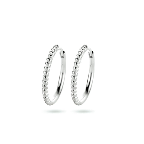 Oorringen van Gerhodineerd Zilver Bolletjes - Diameter 20mm en Breedte 2mm