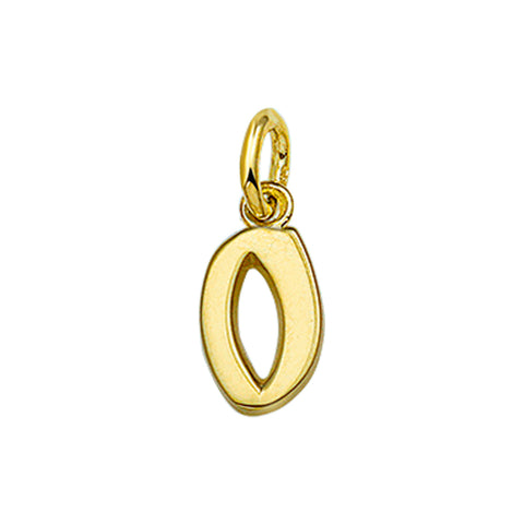 14 Karaat Geelgouden hanger - Letter O - 6.5 x 12.5 mm