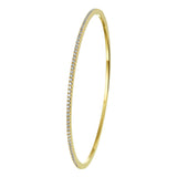 Damesarmband, Bangle van 14 Karaat Geelgoud met Diamant 0.61ct - Formaat 1.5x60mm