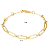 Armband Paperclip Vierkante Buis 4,5 Mm 19 Cm Goud (Geelgoud)