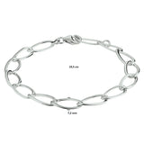 Armband 7,2 Mm 19,5 Cm Zilver Gerhodineerd