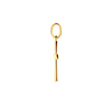 14 Karaat Geelgouden kruis hanger, formaat 9.5 x 12.5 mm
