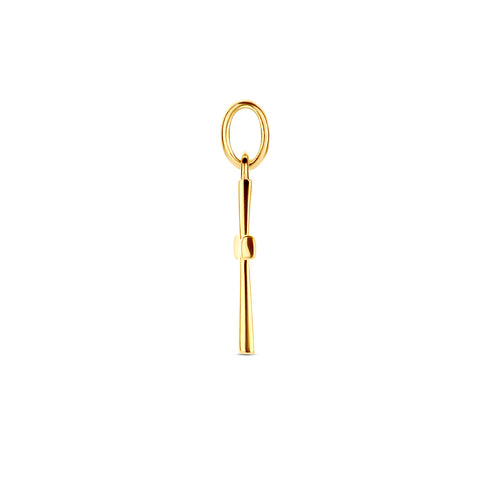 14 Karaat Geelgouden kruis hanger, formaat 9.5 x 12.5 mm