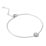 Damesarmband van 14 Karaat Witgoud met Palladium en Made Diamond 0.33ct - Lengte 15.5+4cm