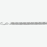 Herenarmband 4mm van 925 Zilver, Koningsschakel - Lente 21cm