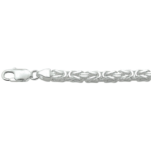 Herenarmband 6mm van 925 Zilver, Koningsschakel - Lente 22cm