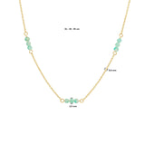 Geelgouden collier lengte 41cm+4 - Turquoise 0.90ct - 14Krt. Goud