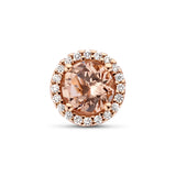 Hanger Morganiet 0.85ct En Diamant 0.09ct H Si Halo Goud (Roségoud)