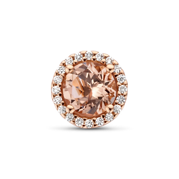 Hanger Morganiet 0.85ct en Diamant 0.09ct 14 Karaat Roségoud